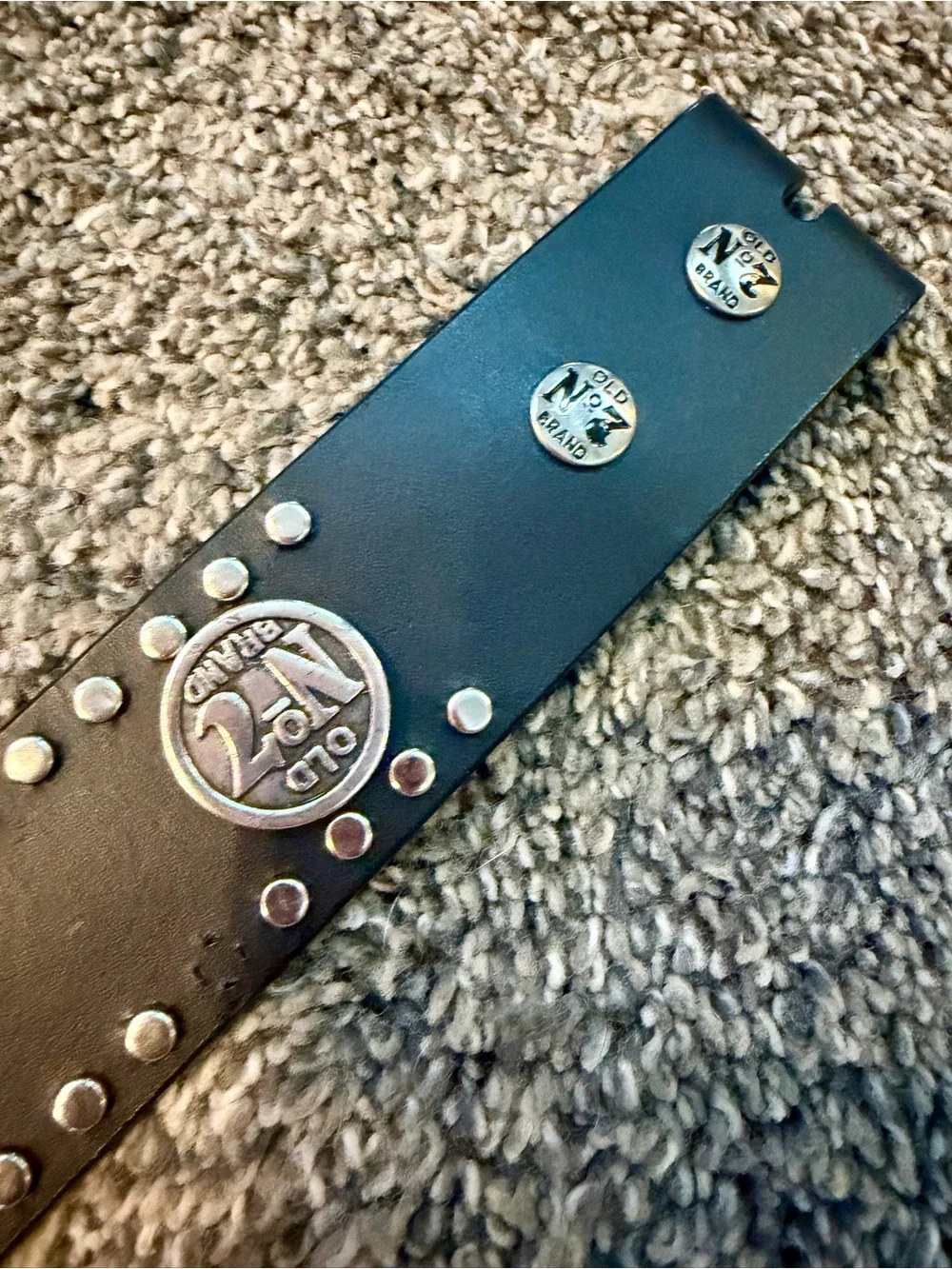 Black Studded Leather Belt